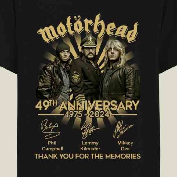 Motorhead Anniversary 2024 Rock Metal Band Concert Music Fans Thank You Tee 159 - Picture 2 of 5